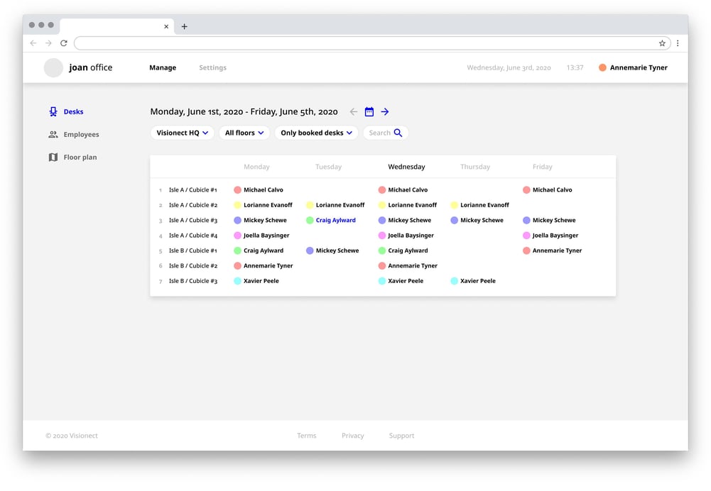 desk booking solution