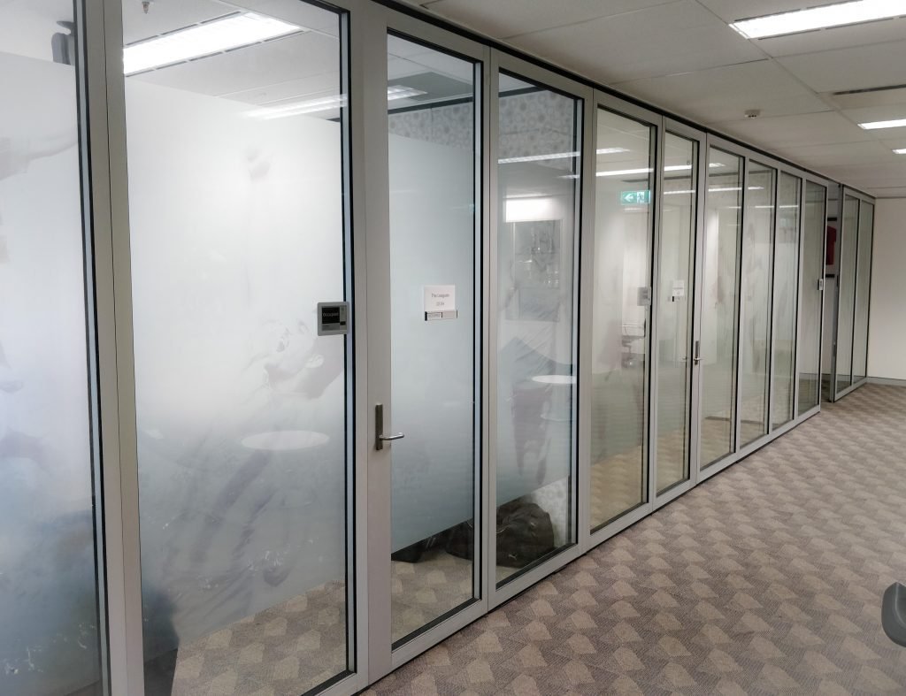 FFA office glass partitions Joan