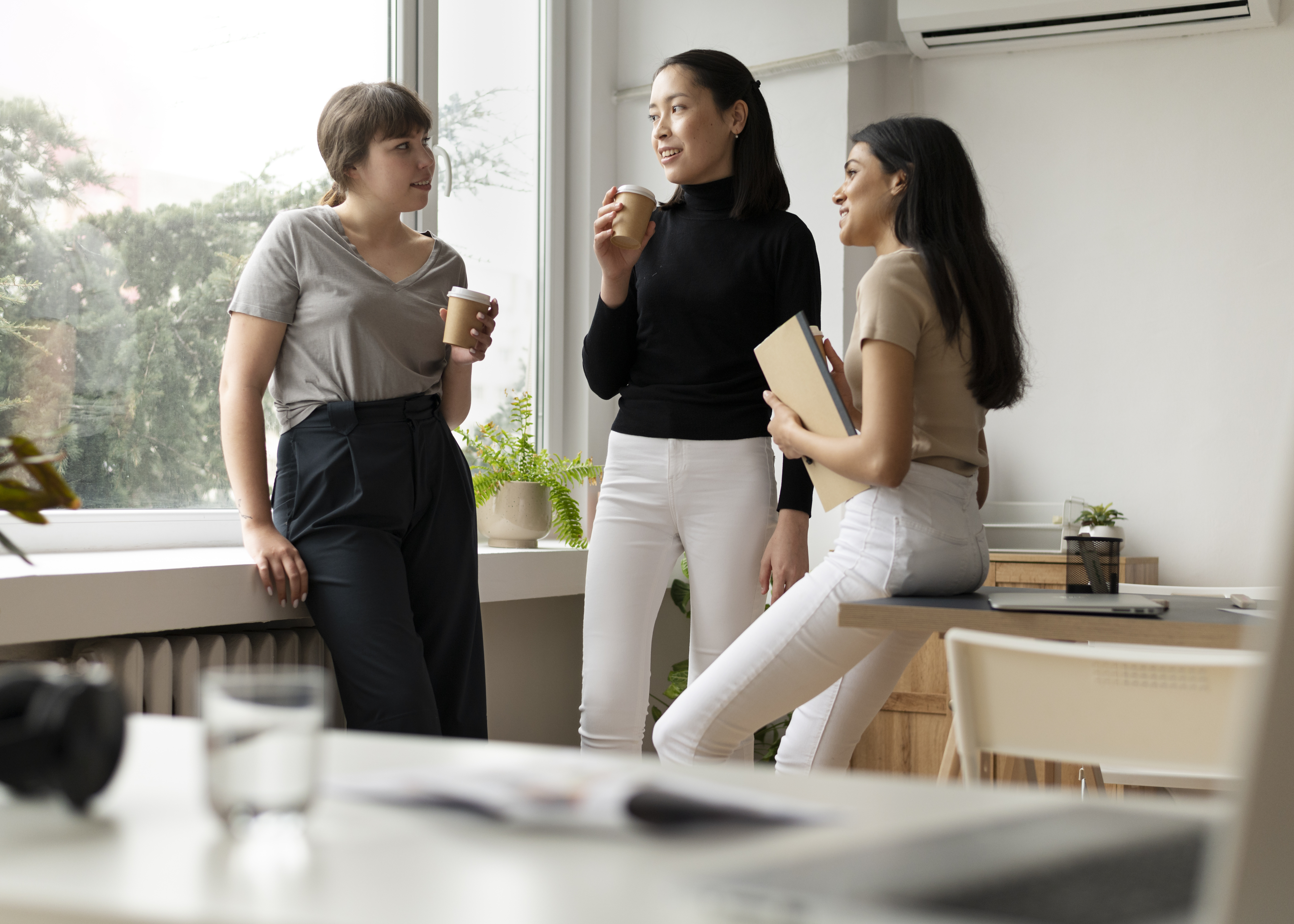 people-practicing-social-integration-workspace